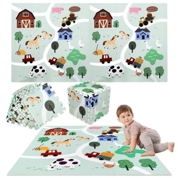 MATA EDUKACYJNA GRUBE PUZZLE PIANKOWE HUMBI FARMA WIEŚ ZWIERZĘTA