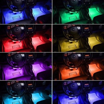 Светодиодная лента RGB с дистанционным управлением подсветкой автомобиля