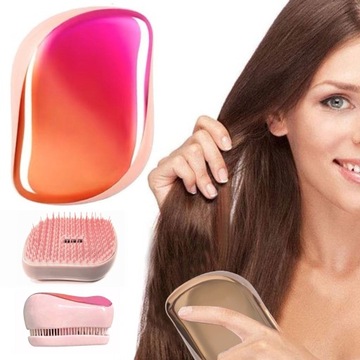 Szczotka do włosów do rozczesywania Antystatyczna RÓŻOWO-POMARAŃCZOWA OMBRE