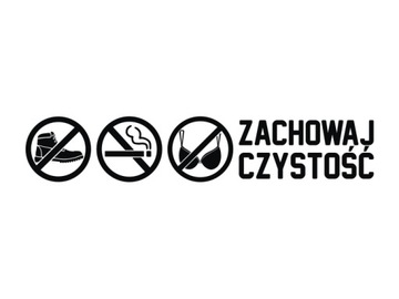 Naklejka na tira busa ZACHOWAJ CZYSTOŚĆ but biust papieros *wzory *kolory