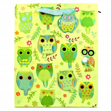 SOWY DZIECIĘCA TOREBKA URODZINOWA NA PREZENTY TORBA 26x32CM RÓŻNE KOLORY