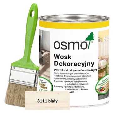 OSMO Wosk 3111 0,75L | biały | z pędzlem