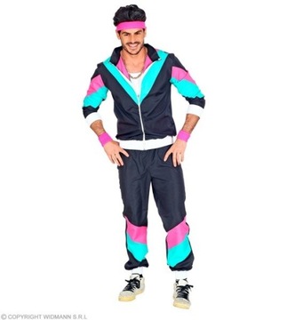 СПОРТИВНЫЙ КОСТЮМ 80-Х ЧЕРНЫЕ СПОРТИВНЫЕ КОСТЮМЫ ДЛЯ ДИСКО XXL