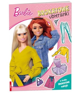 Książeczka dla Dzieci BROKATOWE UBIERANKI Barbie Super ZAJĘCIE dla DZIECKA