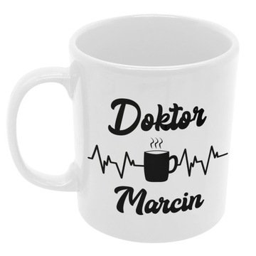 KUBEK PREZENT lekarza DOKTORA imię święta kawy