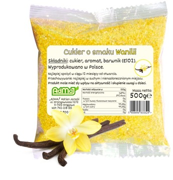 Cukier 0,5kg Do Waty Cukrowej Wanilia Żółty 500g Saszetka Waniliowy