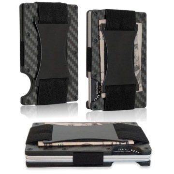 PORTFEL ETUI NA KARTY KREDYTOWE ALUMINIOWY CARBON CARD HOLDER RFID