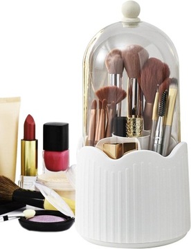 Держатель для кистей с крышкой, пыленепроницаемый, вращающийся на 360 градусов, органайзер.