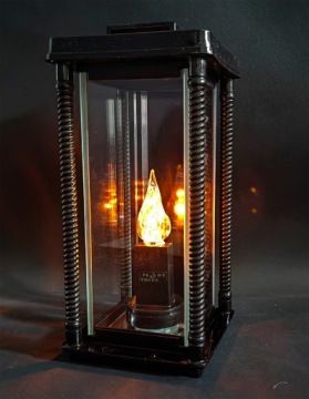 Уникальный стеклянный фонарь-свеча тяжелая часовня REMEMBRANCE с колоннами