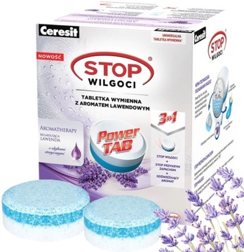 CERESIT STOP WILGOCI TABLETKI WKŁADY DO POCHŁANIACZA 2x300G LAWENDA 2SZT
