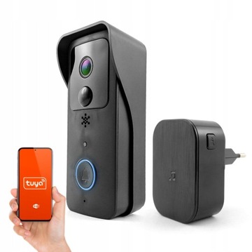 Wideodomofon WiFi Tuya 1080p Dzwonek Wizjer PIR