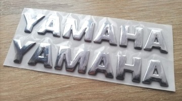 YAMAHA 3D Серебряная надпись 2шт 12см X-CITY YZF R1 R6 Bulldog V-Max