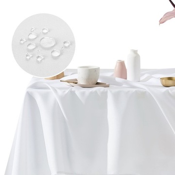 Obrus plamoodporny 140 cm x 260 cm biały