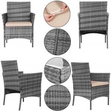 КОМПЛЕКТ САДОВОЙ МЕБЕЛИ ДИВАН СТОЛ РОТАНГОВЫЕ СТУЛЬЯ КОМПЛЕКТ МЕБЕЛИ ДЛЯ 5 ЧЕЛОВЕК