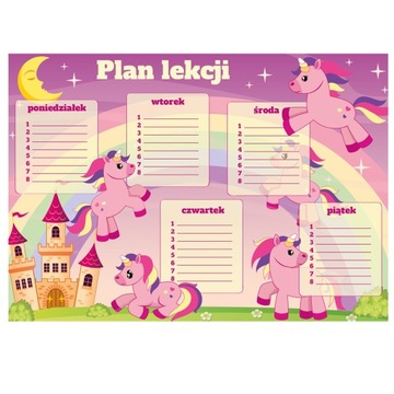 Plan lekcji A5 - Kucyk