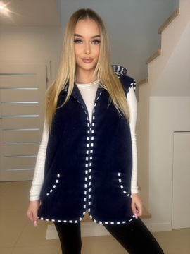 ФЛИСОВЫЙ ЖИЛЕТ ЖЕНСКИЙ С НЕСЪЕМНЫМ КАПЮШОНОМ 48-58 (58)