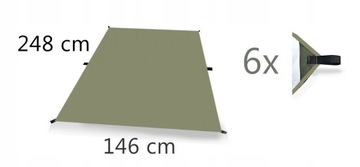 Tarp podłoga Zestaw namiot wodoodporny Open .7