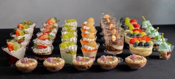 Pucharki kubeczki do deserów kwadratowe FINGERFOOD 120ml 24szt