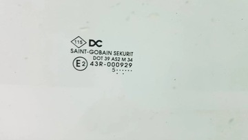MERCEDES CITAN W415 SKLO (OKNO) PRAVÝ PŘEDNÍ 15R
