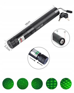 ~МОЩНЫЙ ЗЕЛЕНЫЙ ЛАЗЕР + ключ + 2 батарейки