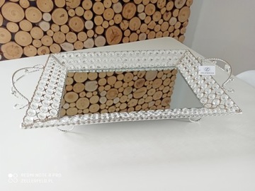 Dekoracyjna Taca lustrzana cyrkonie GLAMOUR WD0134