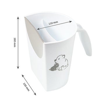 КРУЖКА ДЛЯ МЫТЬЯ ВОЛОС BABYONO, WHITE BEAR 242