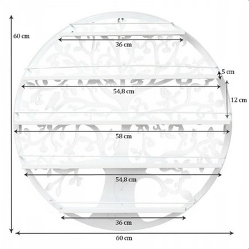 Organizer Stojak półka naścienna na lakiery ozdobna