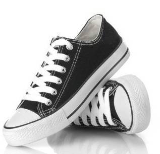 1620 CZARNE NISKIE TRAMPKI TENISÓWKI BLACK 41