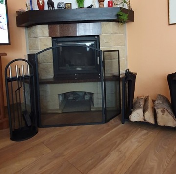 ДЕРЕВЯННАЯ КОРЗИНА ДЛЯ КАМИНА МЕТАЛЛИЧЕСКАЯ ПОДСТАВКА ЧЕРНАЯ ДЛЯ КАМИНА КАМИН