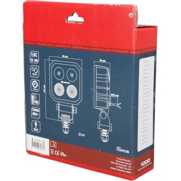 Lampa robocza LED 9W 1000 lm niebieska opryskiwacz