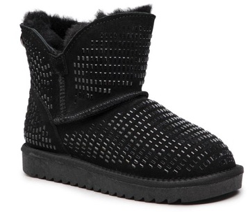 Śniegowce ARA czarne damskie z kryształkami buty zimowe miękkie rozmiar 43