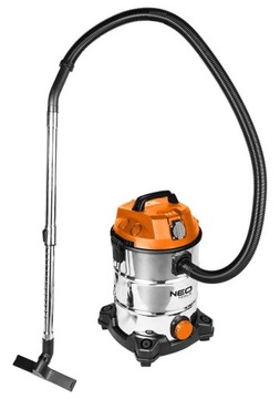 NEO ПРОМЫШЛЕННЫЙ СТРОИТЕЛЬНЫЙ ПЫЛЕСОС 1400ВТ 30Л ВЛАЖНАЯ СУХАЯ ДЛЯ ШТУКАТУРКИ + АКСЕССУАРЫ