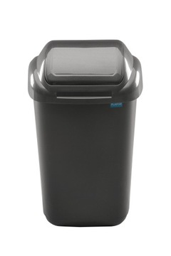 KOSZ NA ŚMIECI 50L GRAFIT Z UCHYLNĄ POKRYWĄ