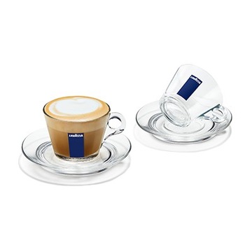 Filiżanka Lavazza Cappuccino 160ml spodek szkło 6x