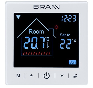 Нагревательный мат BRANN, 3,5 м2, с термостатом BC100, белый