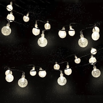 СОЛНЕЧНАЯ САДОВАЯ ГИРЛЯНДИЯ СОЛНЕЧНЫЕ ЛАМПЫ ДЛЯ БАЛКОНА ШАРИКОВАЯ ЦЕПЬ 200ШТ 22М