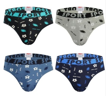4x MAJTKI MŁODZIEŻOWE Slipy chłopięce SLIPKI TRENDY BOY 159-164 ~16-18 lat