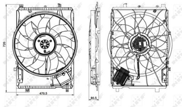 VENTILÁTOR CHLADIČŮ MERCEDES AMG 2007-> 47853 NRF