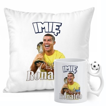 Zestaw personalizowany Kubek Piłkarski + Poduszka Cristano Ronaldo