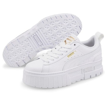 Trampki buty sportowe damskie Puma Mayze 38452701 skórzane białe 38.5