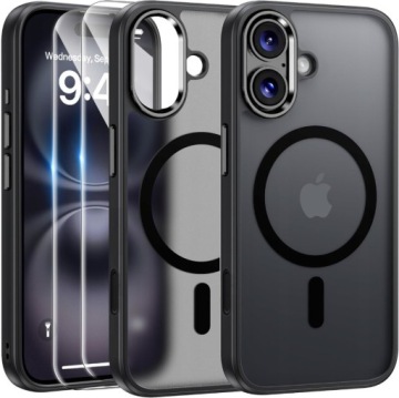 Pouzdro pro iPhone 16 Plus MagSafe Zesílené 360° Matné 2x Sklo