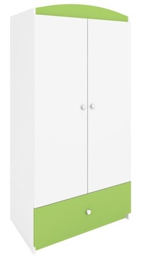 ДЕТСКИЙ ШКАФ, ЗЕЛЕНЫЙ, 90 СМ, 4 ПОЛКИ