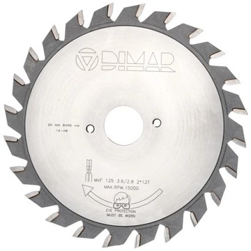 DIMAR Podcinak składany HM 125x20x12+12Z Płyta/MDF