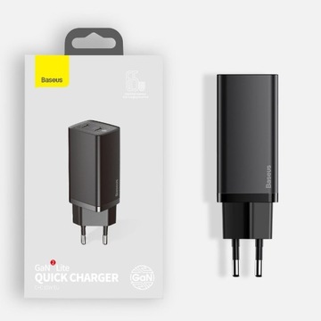 БЫСТРОЕ СЕТЕВОЕ ЗАРЯДНОЕ УСТРОЙСТВО BASEUS GaN2 USB/USB-C