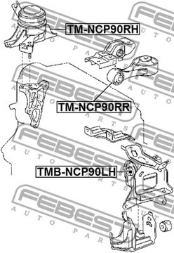 FEBEST TM-NCP90RH LOŽISKO MOTORU