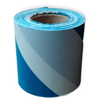 TAŚMA OSTRZEGAWCZA 70mm/100m biało niebieska 7cm wygrodzeniowa wykopy