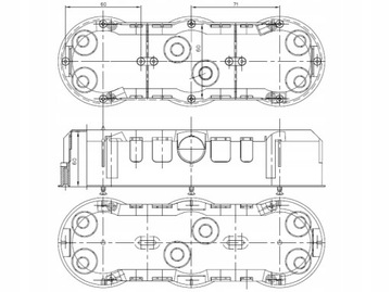 ТРОЙНАЯ ЭЛЕКТРИЧЕСКАЯ КОРОБКА СКРЫТОГО МОНТАЖА 3x68 PK60