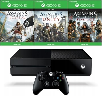 MICROSOFT XBOX ONE 500GB + 3 GRY | GWARANCJA | SKLEP