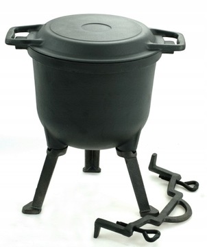 ЧУГУННЫЙ КАУЛДЕЛЬ 11Л ВЕНГРИЯ ОХОТНИЧЬЯ КОРЗИНКА для жаркого, КАМИН-ГРИЛЬ