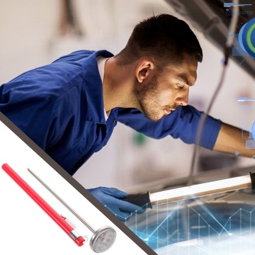 АВТОМОБИЛЬНЫЙ ТЕРМОМЕТР В ВИДЕ ЧАСОВ ОТДЕЛКА ИНТЕРЬЕРА (КРАСНЫЙ)